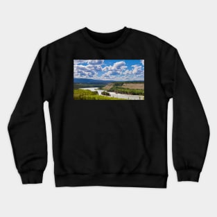 Five Finger Rapids landscape Yukon River Canada Crewneck Sweatshirt